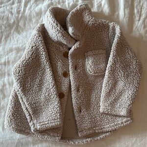 Cozy Sherpa Jacket with Button Closure